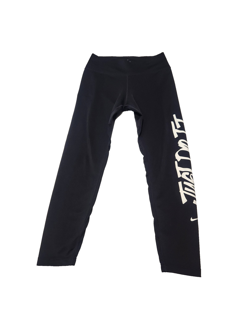 Nike Dri-Fit Just Do it Spell Out Logo Black Leggings Women's Medium